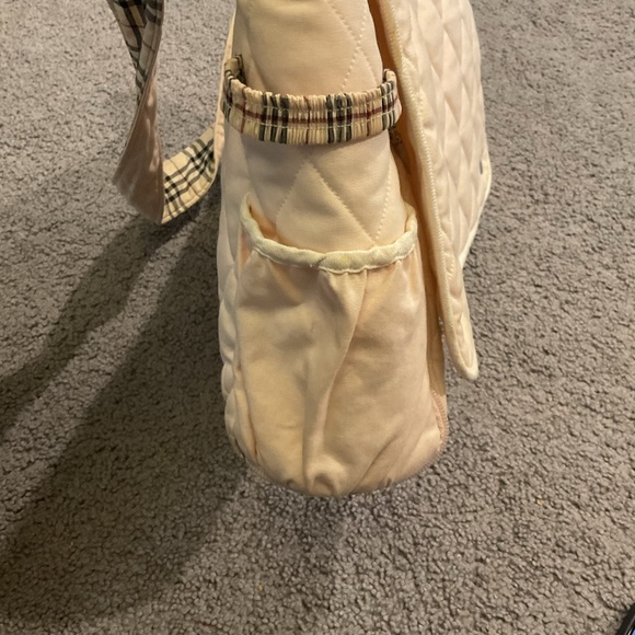 Final Sale! Burberry Vintage Y2K Baby Pink Nova Check Quilted Diaper Bag w Pad - Picture 10 of 15